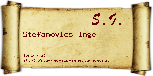 Stefanovics Inge névjegykártya